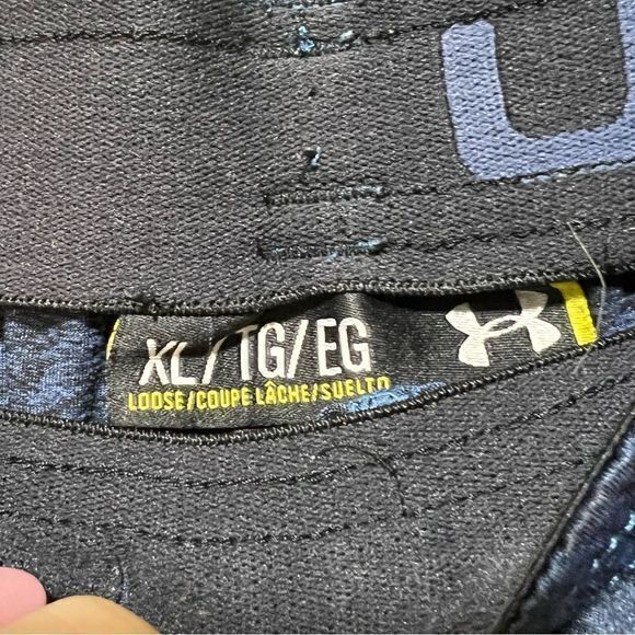 Under Armour Men's Athletic Shorts Loose Elastic Waist Pockets‎ Navy Blue XL - Picture 6 of 6